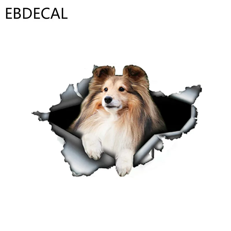 Ebdeckle автомобильный стиль рваные Sheltie для Авто/бампер/окно/наклейка на стену