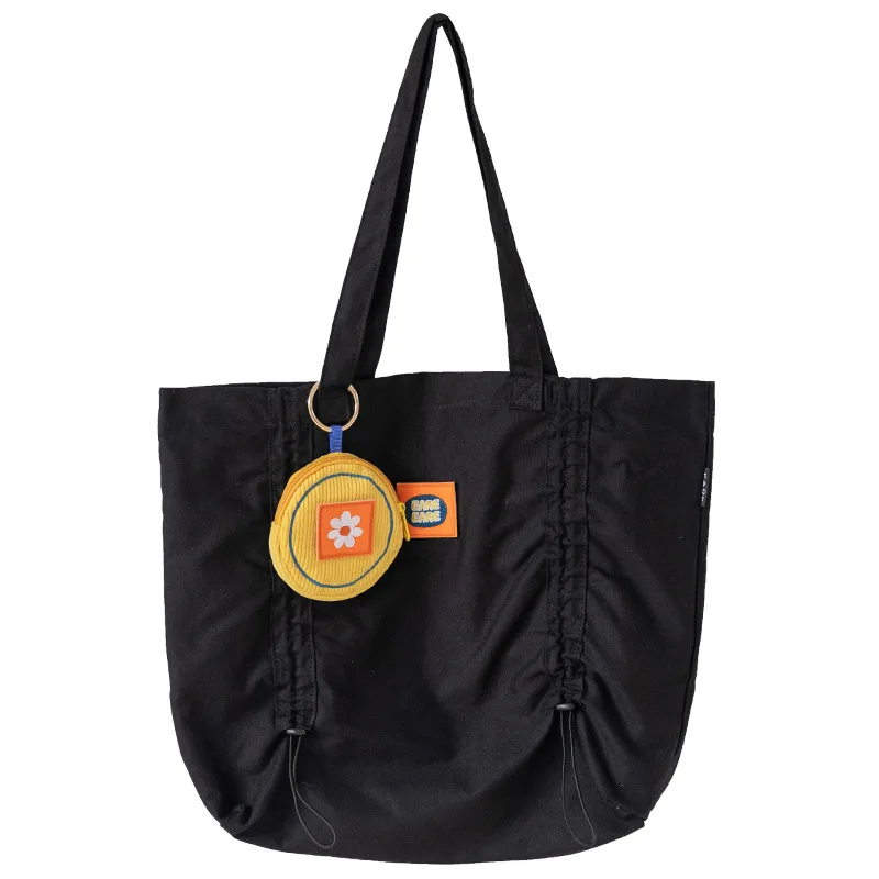 Большая холщовая женская сумка для покупок на плечо тканевая хлопковая женщин