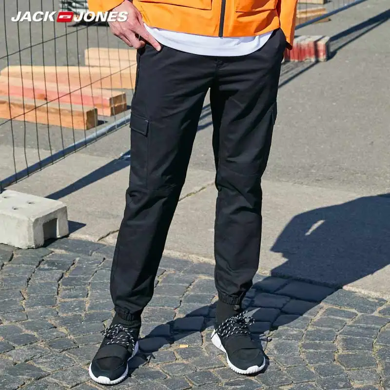 JackJones мужские уличные Карго повседневные эластичные брюки мода мужская одежда
