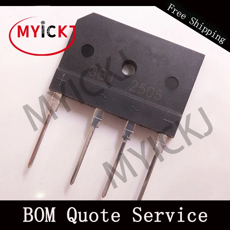 1 шт. GBJ2506 DIP4 25A стекло пассивированный мост ic выпрямитель чип|Светодиодные чипы| |