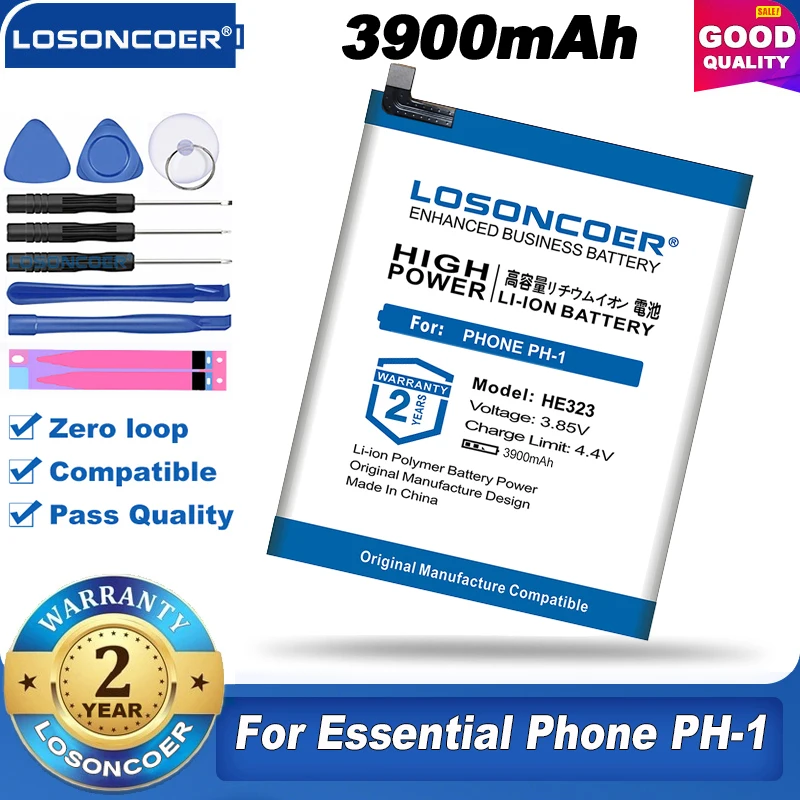 100% Оригинальный LOSONCOER 3900 мА/ч HE323 смартфон батареи для эфирного телефона PH 1