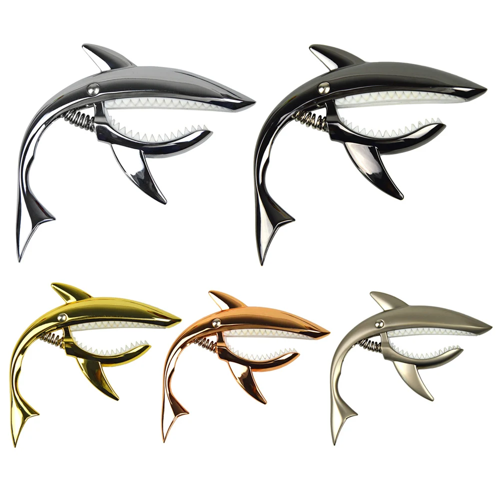 

Hot Sale Metal Guitar Capo Shark-shaped Capo for Acoustic and Electric Guitar with Good Hand Feeling N66