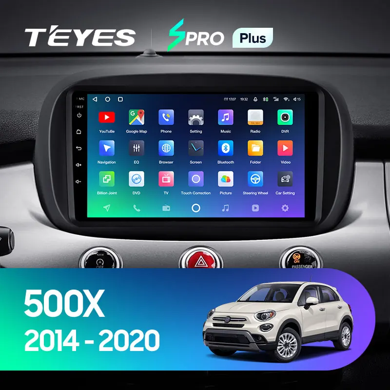 TEYES SPRO Plus Штатная магнитола For Фиат 500Х Fiat 500X 2014 - 2020 Android 10 до 8-ЯДЕР 4 + 64ГБ 32EQ DSP 2DIN