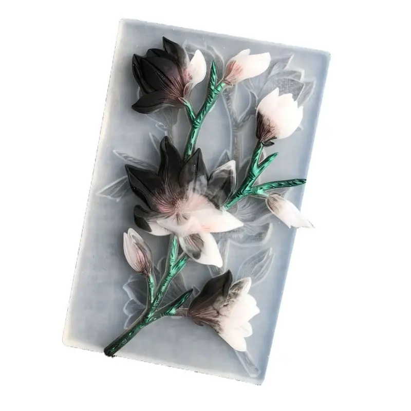 

Tulips Flower DIY UV Resin Mold Jewelry Silicone Floral Molds Art Craft Tools H37C