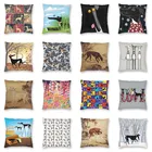 Средневековая наволочка для подушки, домашняя декоративная подушка для собаки, подушка для автомобиля с двусторонней печатью