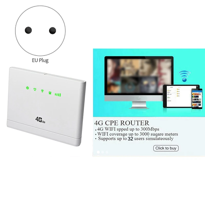 4G LTE маршрутизатор 150 Мбит/с CPE Wifi репитер модем Широкополосный со слотом для SIM