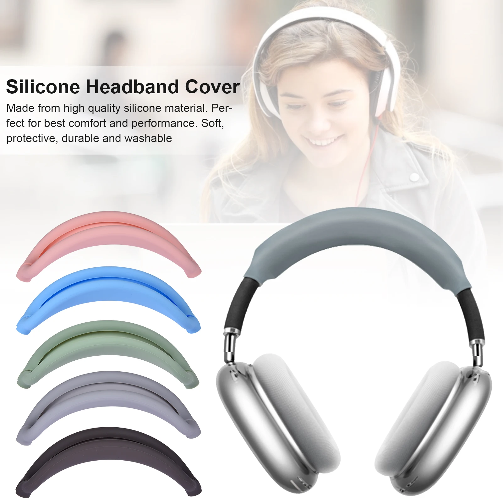 

Silicone Replacement Headband Cover Cushion For AirPods Max Headphone