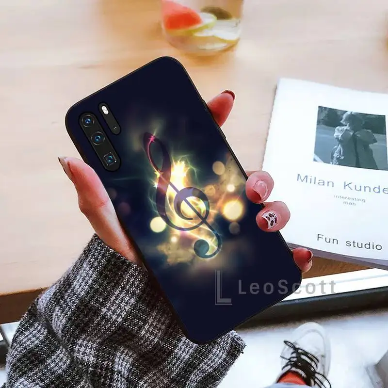 

Music notes Phone Case black For Huawei honor Mate mate P 10 9X 10i 20 30 40 y7 lite pro p smart 2019