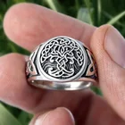Кольца викингов и деревьев жизни для мужчин и женщин, винтажные кельтские узелки в стиле панк, готика, готика, готические кольца на палец, модные ювелирные изделия, аксессуары