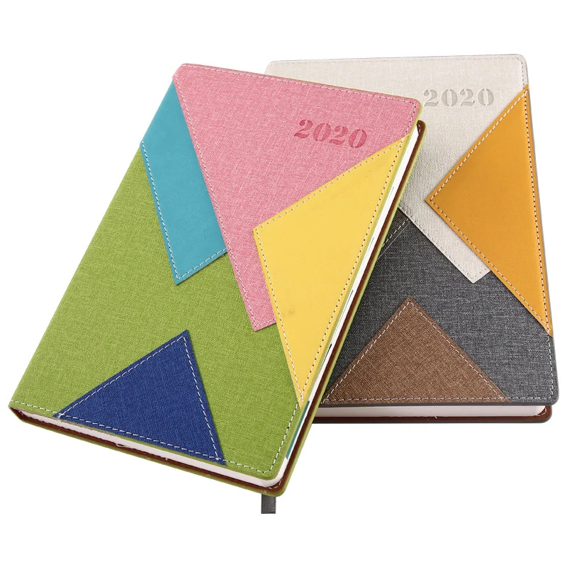 Новый модный многоцветный блокнот 2020 уплотненный А5 кожаная мягкая обложка