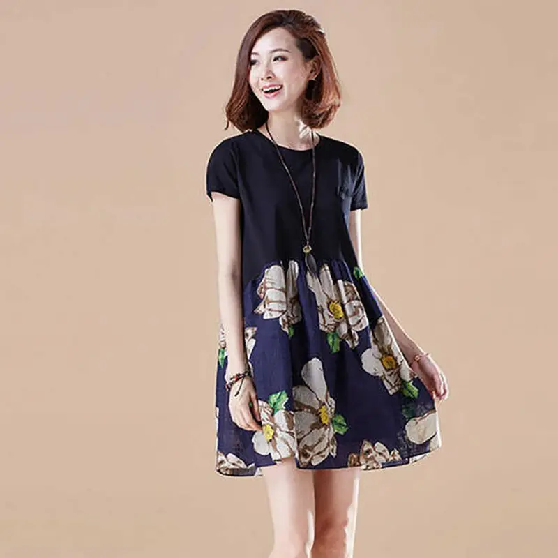 

Летнее женское платье Элегантное с цветочной печатью платье Повседневные Вечерние платья с высокой талией винтажное ретро платье новое