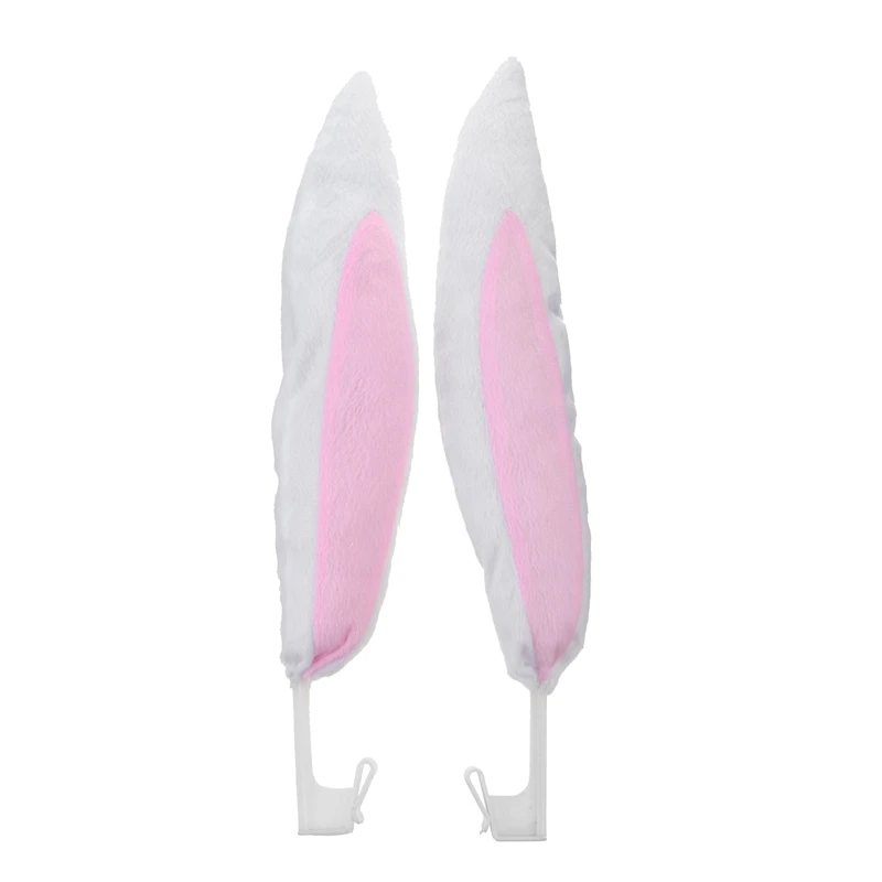 

Auto Christmas Decoration Pink Rabbit Ears with Nose Ornament Toys Decoration for Children Kids Gift