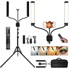 Fosoto фотографическое освещение мультимедиа Экстрим с функцией селфи светодиодный видео свет со штативом пульт дистанционного управления для камеры телефона Youtube