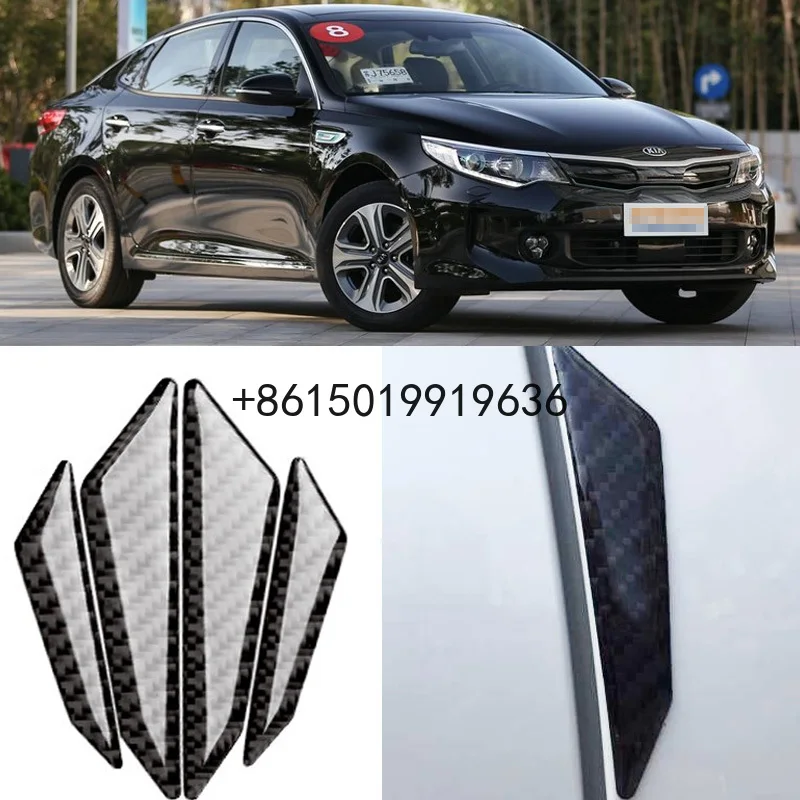 4 шт. ПВХ наклейки из углеродного волокна для боковых дверей автомобиля KIA RIO Carens