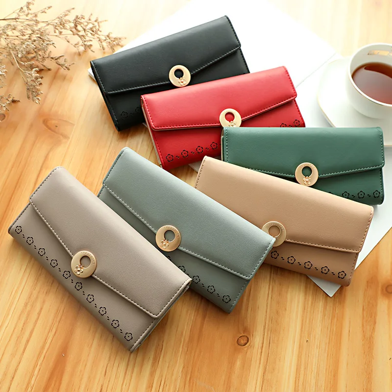 

Womens Wallets Women Fashion Leather Wallet Leisure Clutch Ladies Bag Long Purses Card Holder Wallet Money Bag