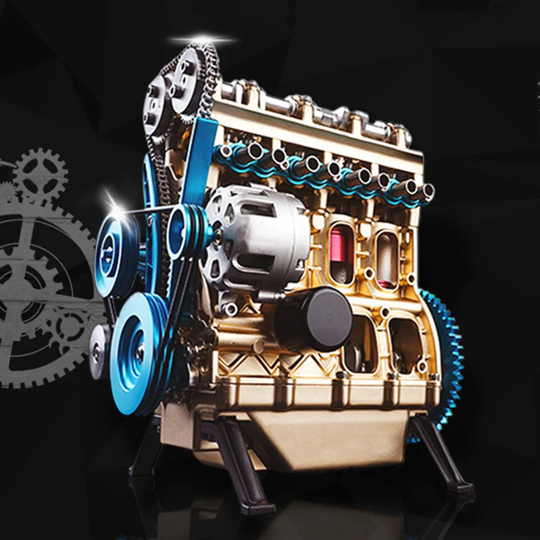 Teching цельноалюминиевая модель автомобильного двигателя в сборе 4 цилиндра набор