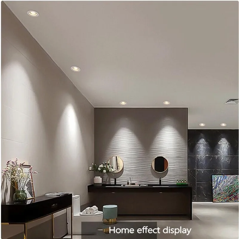 

New Dimmable Anti Glare COB LED Downlights 7W/12W LED Ceiling Spot Lights Warm Cold White Background LED Lamps Indoor Lighting