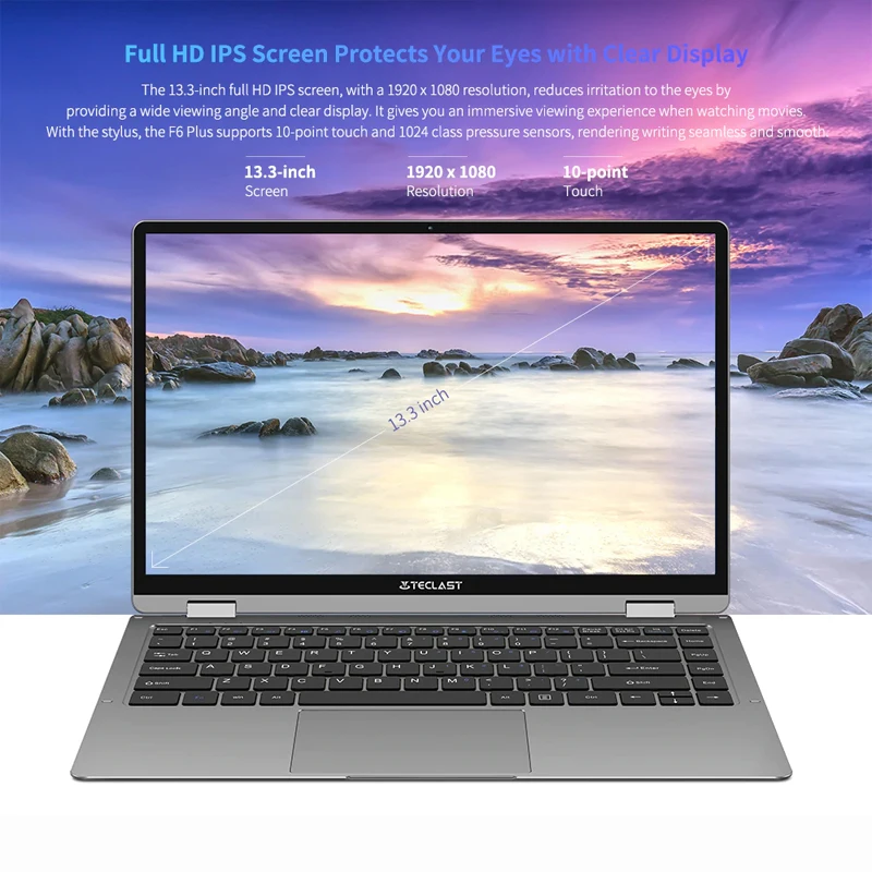 Teclast F6 Plus ноутбук с 5 5-дюймовым дисплеем четырёхъядерным процессором Intel Gemini Lake N4100