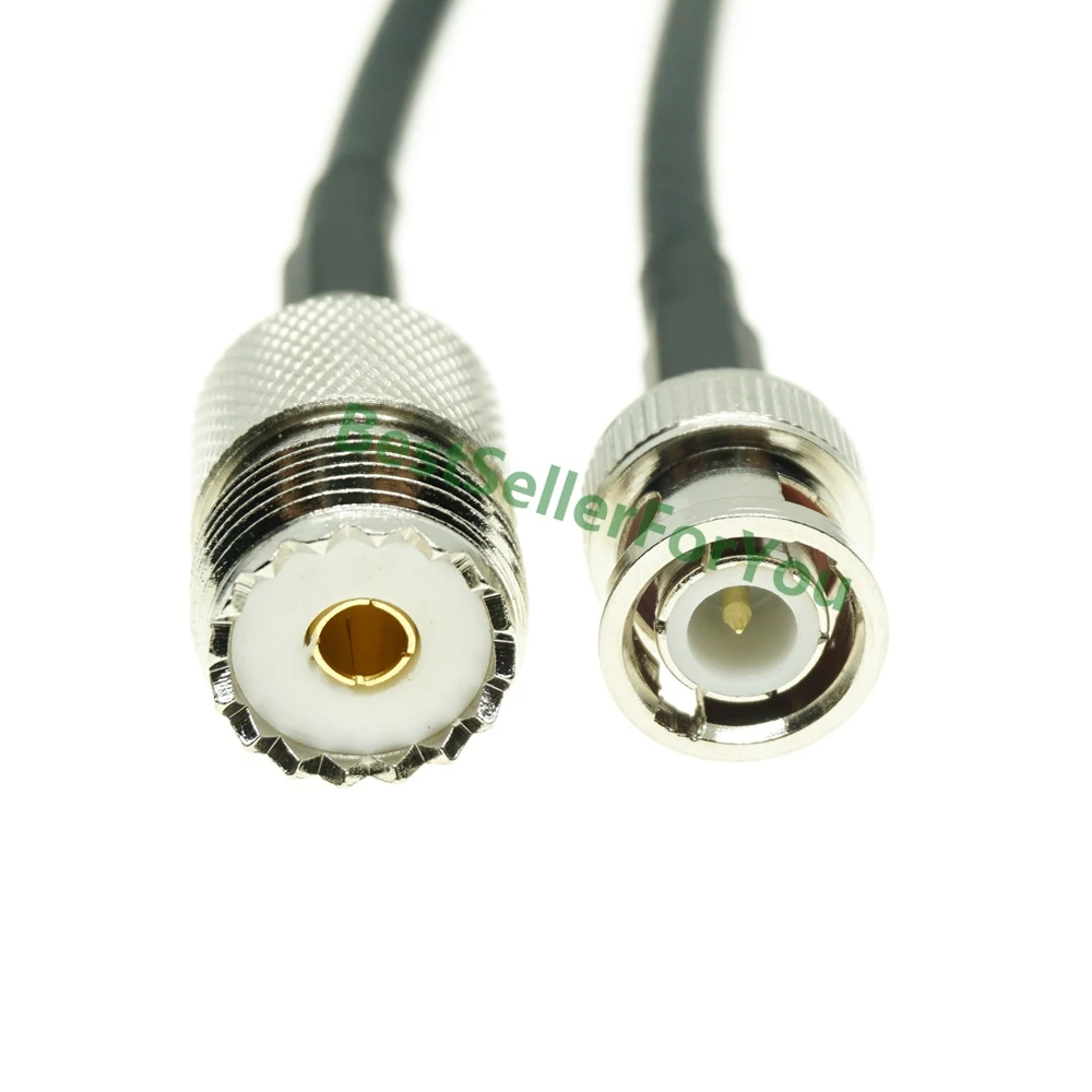 

Кабель RG58 UHF SO-239, разъем SO239, штекер BNC Q9, коаксиальный Соединительный кабель