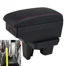 For Toyota Hilux armrest box universal car center console modification accessories double raised with USB