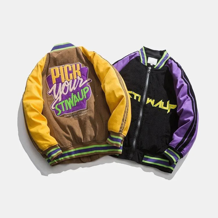 2021 hip-hop, letterman jacket, patch block jacket, men's jacket, short jacket, men's and women's baseball jacket, street jacket jacket rodier jacket
