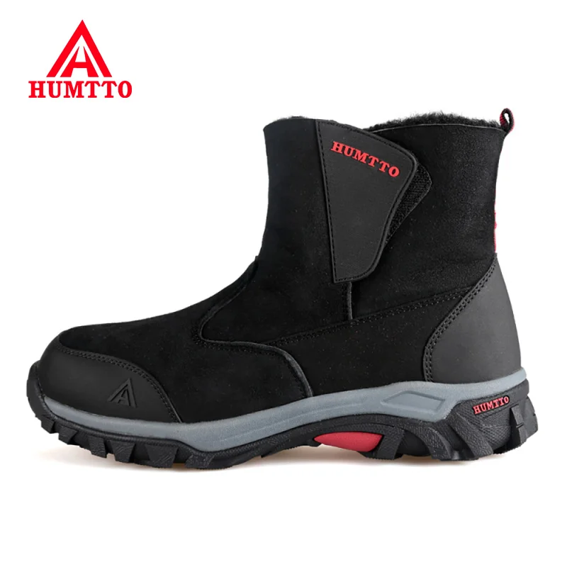 HUMTTO Hiking Boots Outdoor Trekking Sneakers for Men Leather Mountain Hunting Climbing Mens Shoes Sport Safety Snow Boots Male
