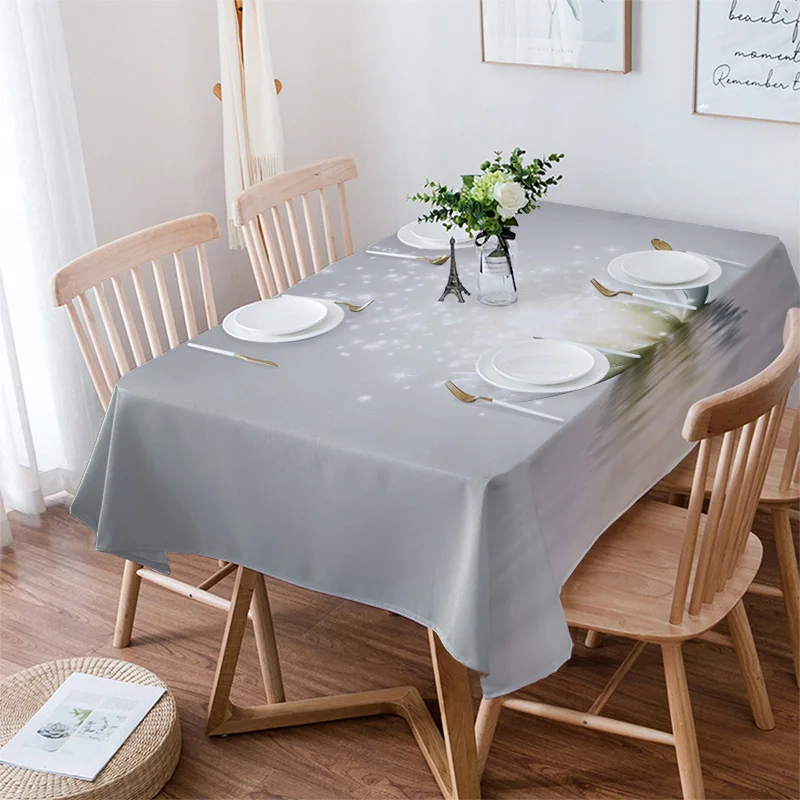 

Скатерть для стола с абстрактным цветком лотоса, водонепроницаемая декоративная столовая скатерть для кухни, кофейной кухни, праздничный чехол для стола