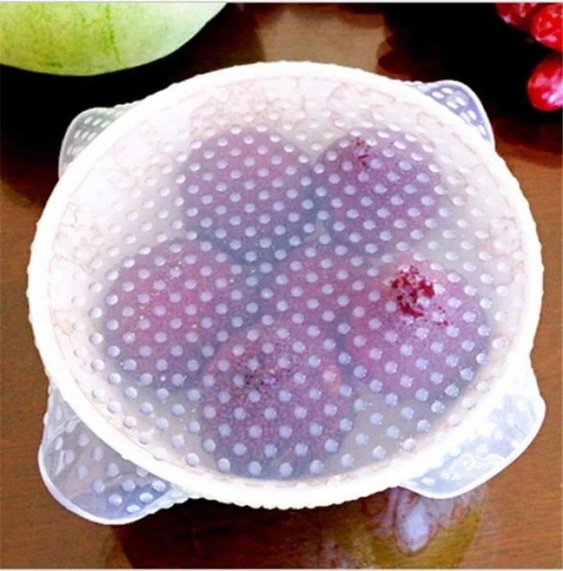 

Multifunctional Silicone Food Wrap Clear Reusable Silicone Wraps Seal Cover Stretch Fresh