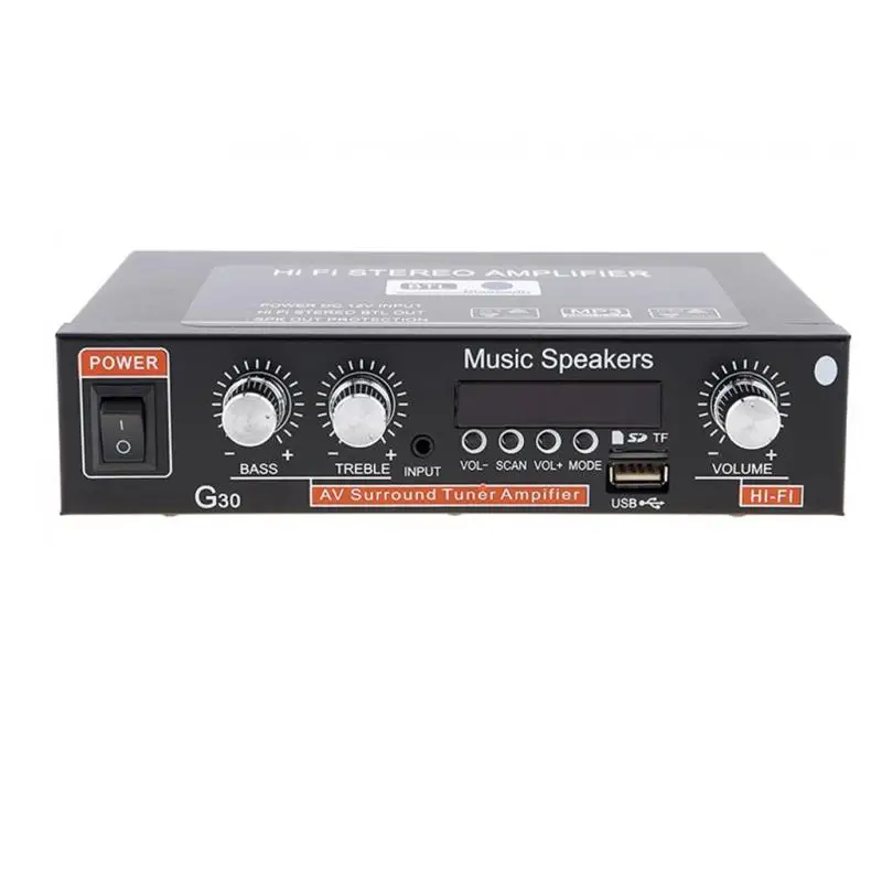 

12V/ 220V 800W EU plug Car HIFI Amplifier Audio Amplifier Amplificador Digital Home Theater Bluetooth Hifi Stereo Amplifiers