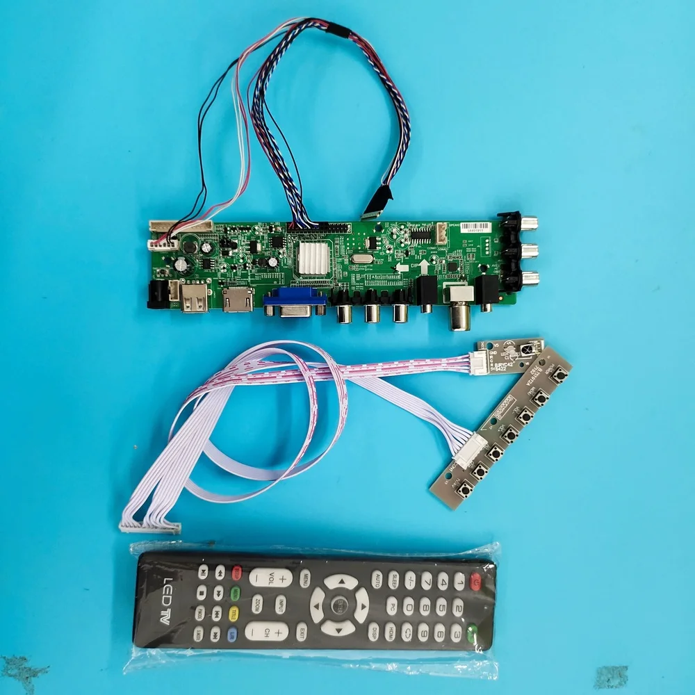 Для LTN173KT01/LP173WD1/B173RW01 комплект DVB-T Стандартный USB HDMI VGA AV светодиодный ТВ пульт