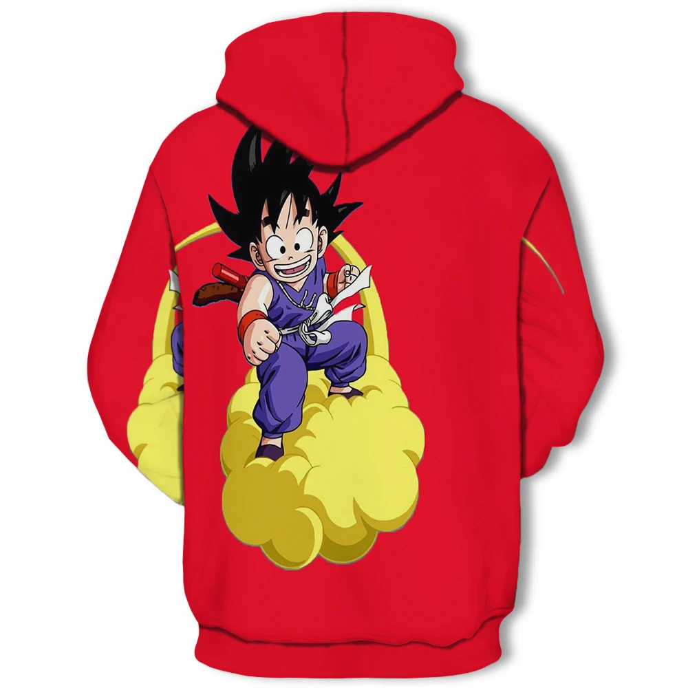 2019 Аниме Драконий жемчуг Толстовка Косплей 3d Супер Саян Z Dbz Сон Гоку карман
