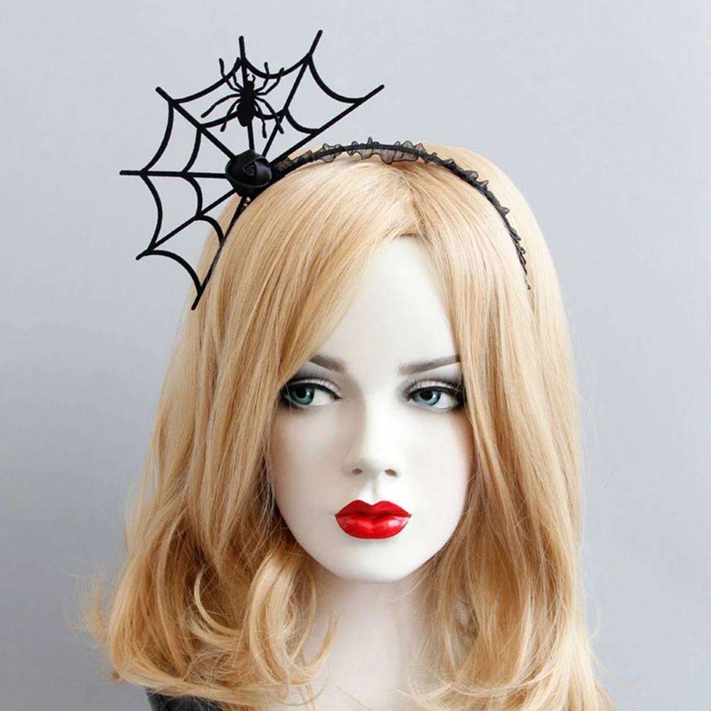 

Spider Web Halloween Funny Goth Hair Band Creative Hollow Headband Carnival Night Festival Party Women Accessorise Gift