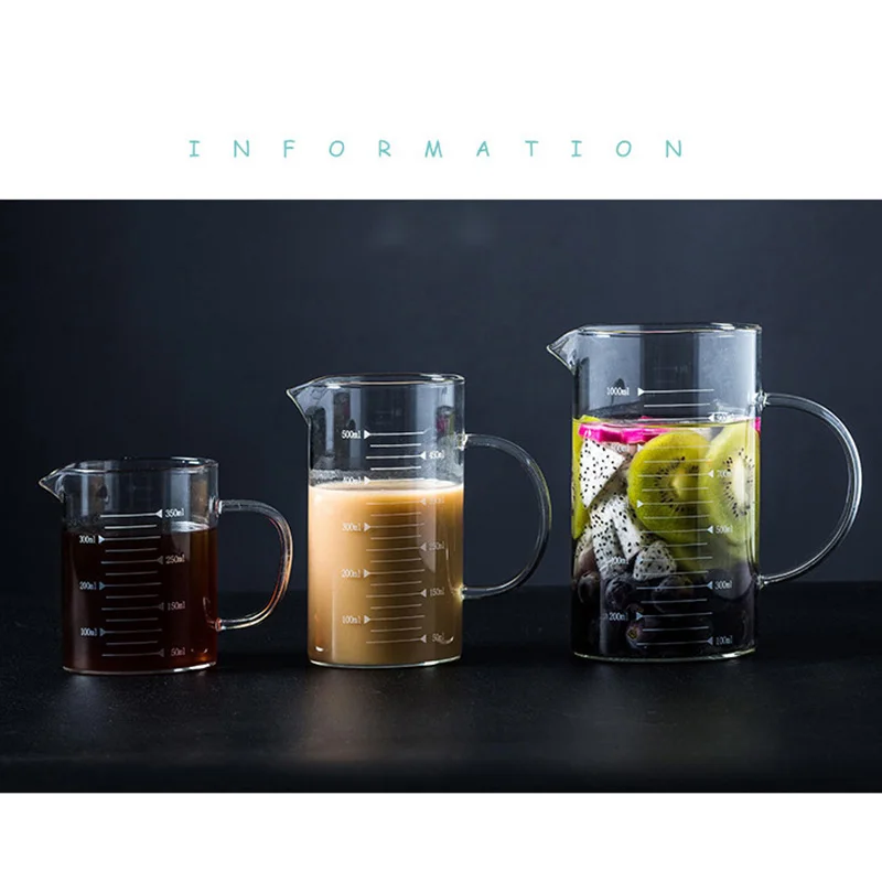 

Heat-resistant Beaker Thickened Scale Cup Measuring Cup High Borosilicate Glass Coffee Milk Cup