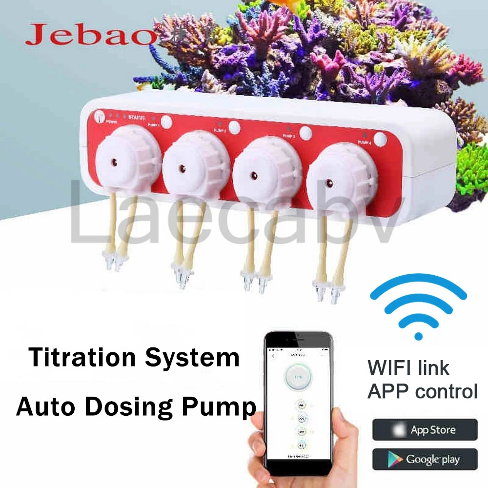JEBAO Auto WiFi Dosing Pump New Titration Doser3.4 App Phone Support for Marine Tanks Reef Elements Aquarium Water Pumps | Дом и сад