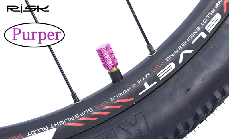 10 шт. RISK Bike Presta Schrader колпачки для клапанов MTB дорожный велосипед покрытые шинами французские американские Пылезащитная защита шин 7 цветов