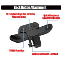 ps4 extended gamepad back button attachment joystick rear button with turbo key adapter only ps4 2nd generation original handle