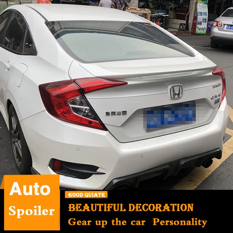 Спойлер для Honda Civic 2016 2019 спортивный спойлер из АБС пластика заднее крыло