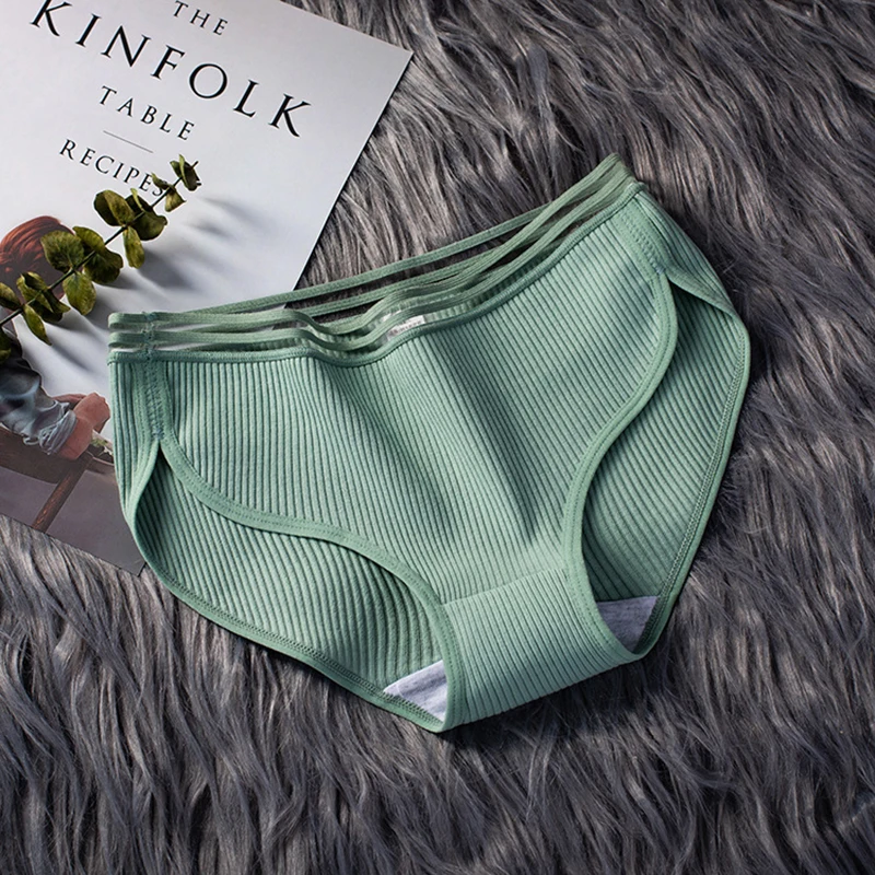 

Women's underwear summer new bow triangle underwear girl cotton sexy underwear women's solid color breathable underwear 286