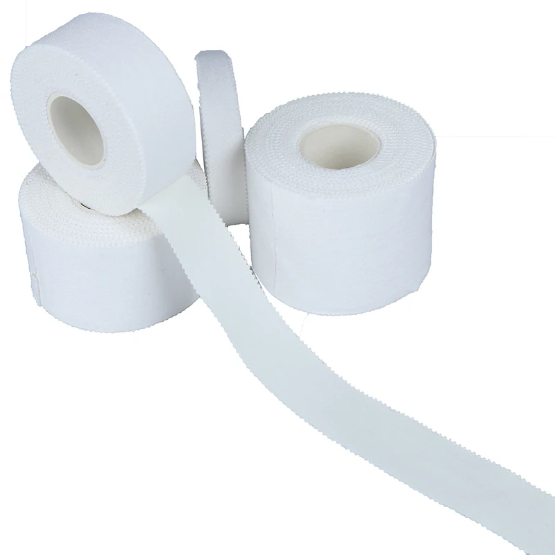 

50/38/25/12.5 mm Cotton White Athletic Tape Elastoplast Easy Tear By Hand With Zigzag Edges Muscle Elastic Bandage Sports 1PC