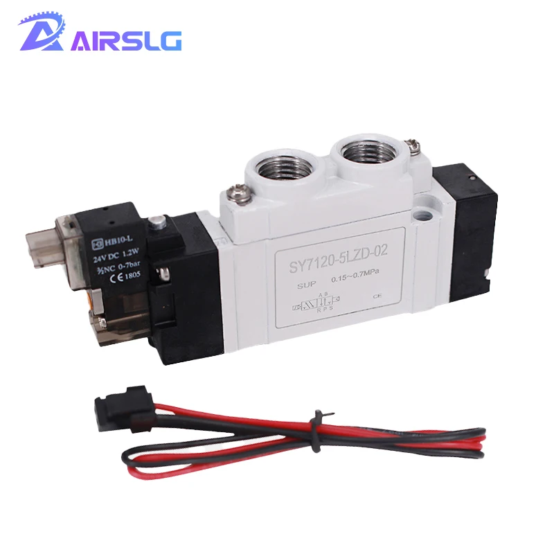 

Пневматический электромагнитный клапан SY SMC, 2 положения, 5 портов, SY5120-5LZD-01, SY7120-5lzd-02, SY9120-5lzd-03, распределительный клапан электромагнитный