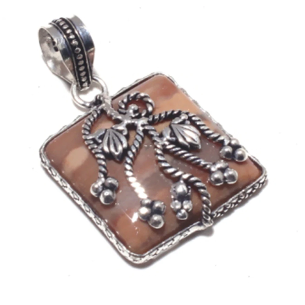 Медовый дендритовый Опаловый серебристый слой сверху меди, 46 мм, P7123