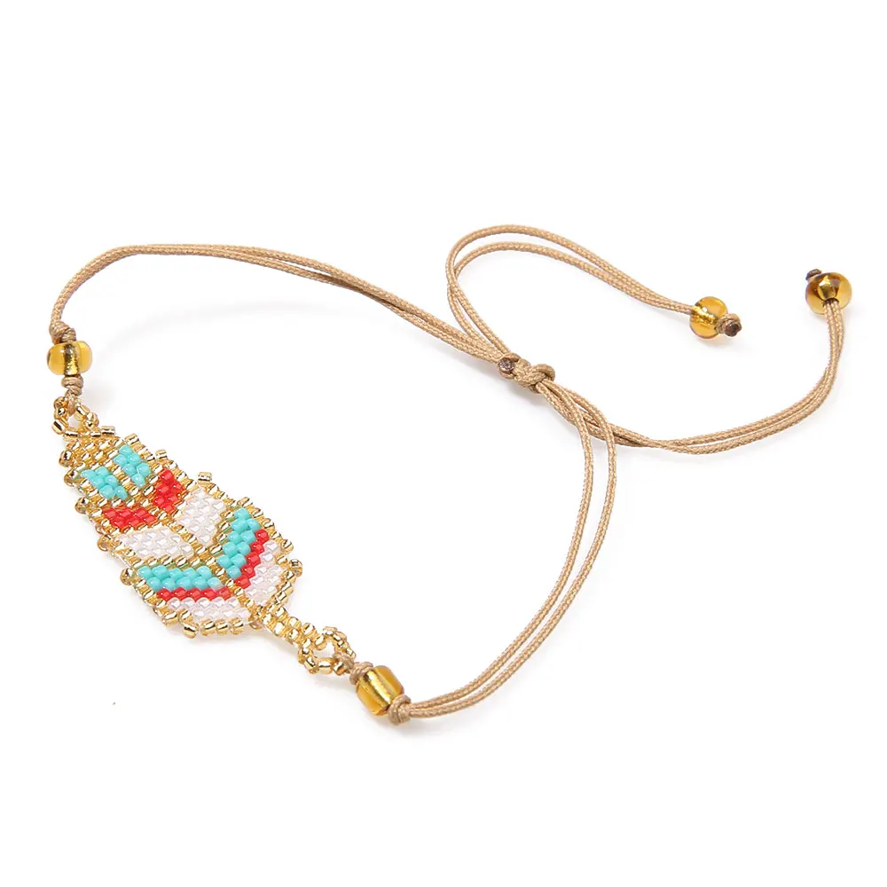 Браслеты SHINUSBOHO Bestfriend Leaf браслет для женщин Miyuki Loom двухслойный квадратный браслет мужские ювелирные изделия Femme подарок регулируемый