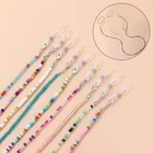 Цепочка-держатель в стиле бохо для девочек и мальчиков, разноцветное ожерелье с бусинами, шнурок для очков, детский шнурок для студентов
