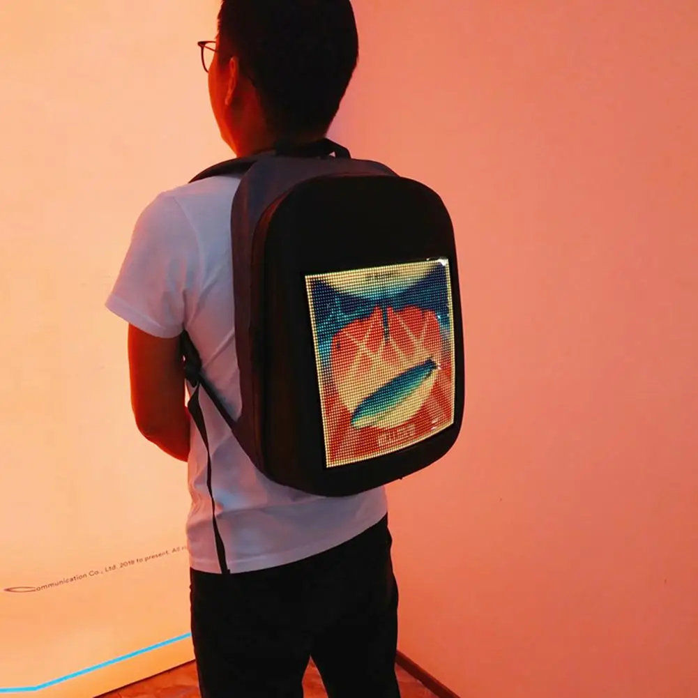 Рюкзак унисекс со светодиодным дисплеем умный водонепроницаемый рюкзак с Wi Fi для