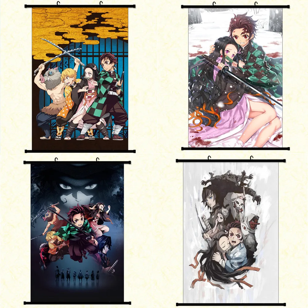Экшн фигурка из аниме рассекающий демонов киметасу no Yaiba Kamado Tanjirou Nezuko Постер для
