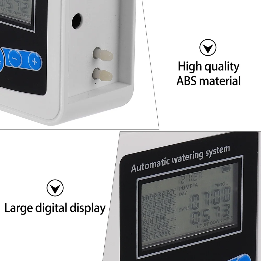 

1 Set Watering Timer Dual Pump Irrigation Controller Watering Timing Device