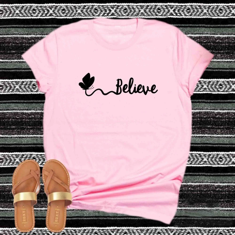 Вдохновляющие рубашки верят бабочке вдохновляющие футболки мотивационные