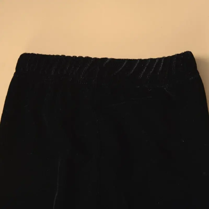 Новый модный кружевной топ с длинным рукавом для маленьких девочек + брюки