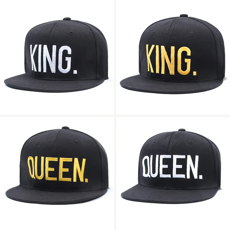 

KING QUEEN Baseball Cap Letter Embroidery Snapback Men Women Visor Cap Dad Bone Couple Lover Hip Hop Sport Gorras Casquette Hats