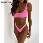 Соблазнительный комплект бикини, купальник с пуш-ап, новинка 2022, купальники, женские стринги, бикини, женский купальный костюм, микро бикини, однотонная пляжная одежда